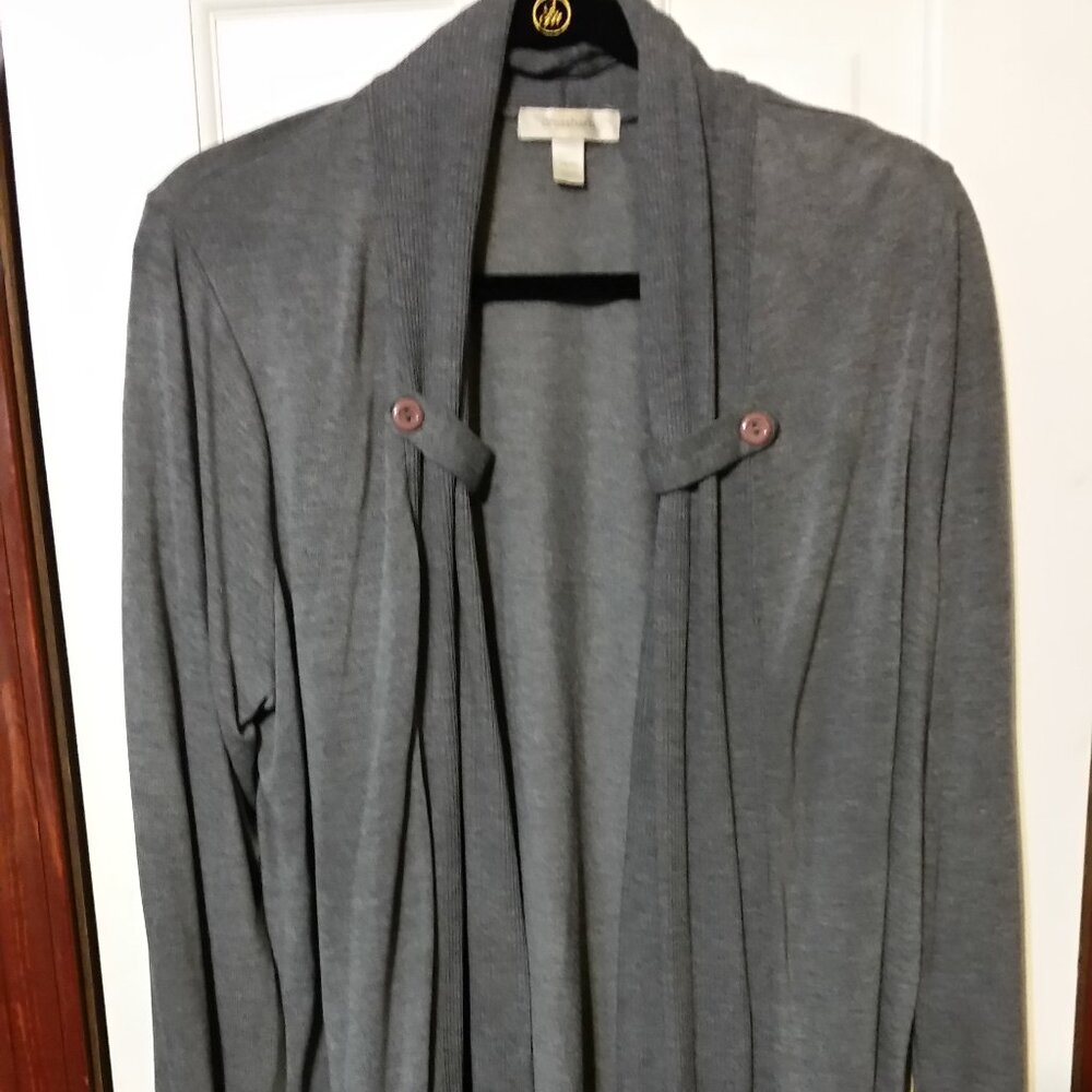 Dress Barn Gray open cardigan Size 18/20